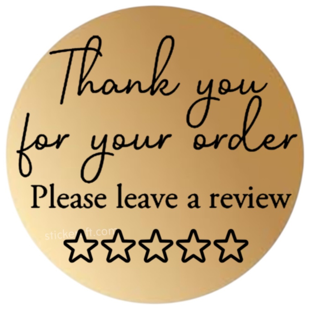 Thank You For Your Order, Please Leave a Review Stickers Small Business shops - Picture 10 of 13
